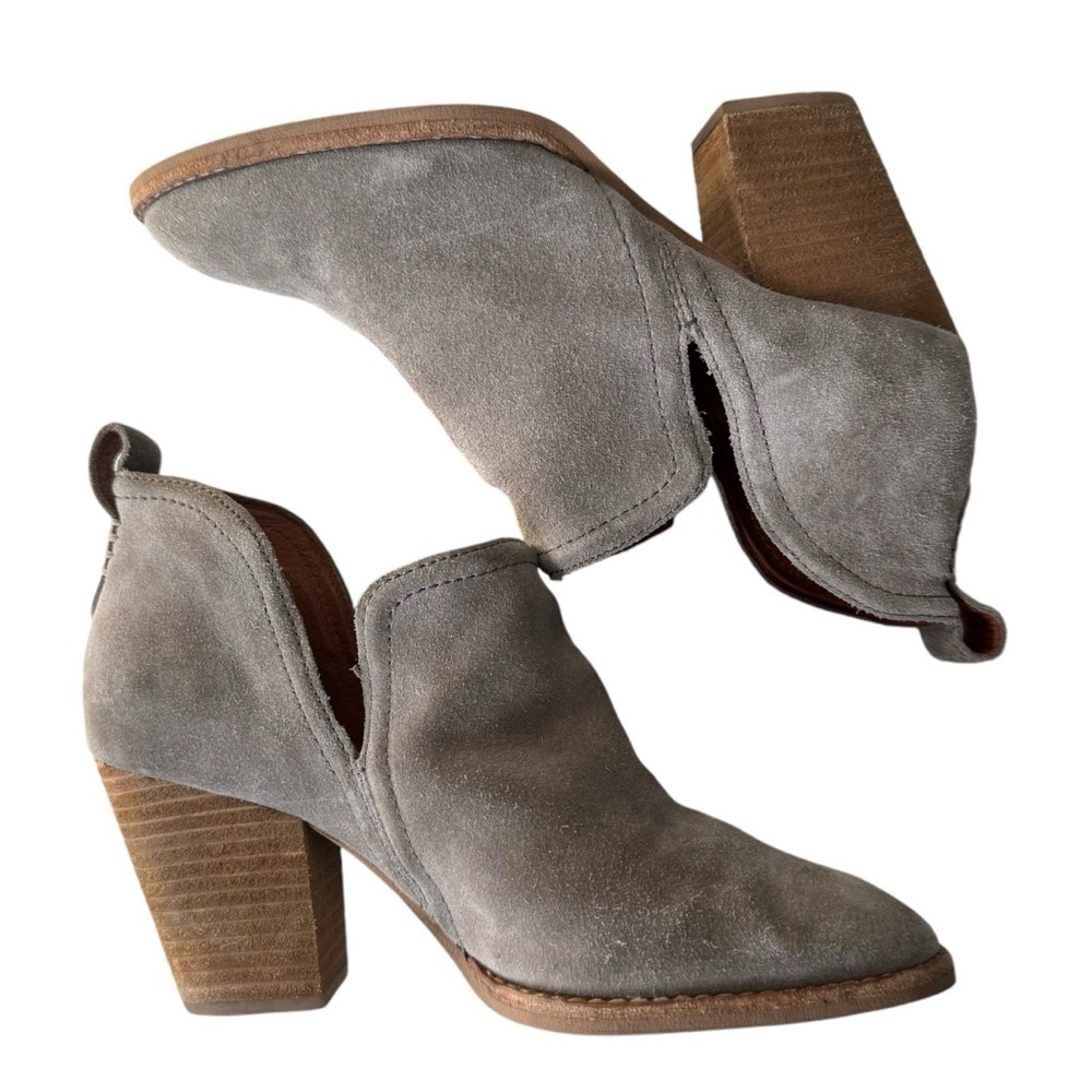 Jeffrey Campbell Rosalee Western Ankle Boot Taupe Suede Women's Size 6.5 - Picture 5 of 11